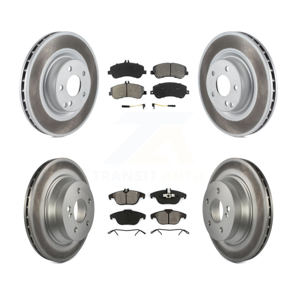 [Avant + Arrière] Kit de disque (revêtu) et plaquette (semi-métallique) de frein pour Mercedes-Benz GLK350 GLK250 KGS-100972