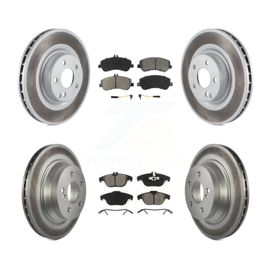 [Avant + Arrière] Kit de disque (revêtu) et plaquette (semi-métallique) de frein pour Mercedes-Benz GLK350 GLK250 KGS-100972