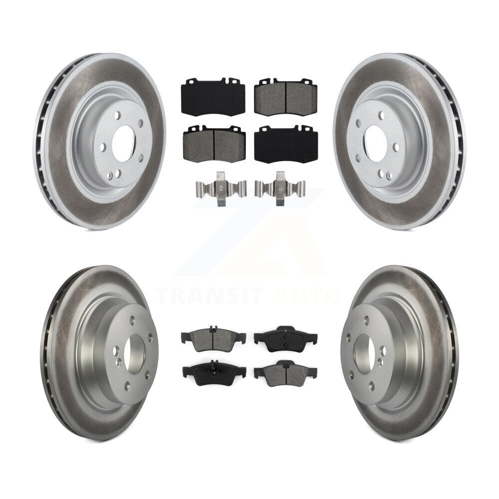 [Avant + Arrière] Kit de disque (revêtu) et plaquette (semi-métallique) de frein pour Mercedes-Benz CLS550 CLS500 E550 KGS-100973