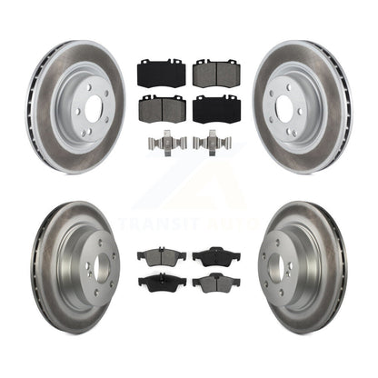 [Avant + Arrière] Kit de disque (revêtu) et plaquette (semi-métallique) de frein pour Mercedes-Benz CLS550 CLS500 E550 KGS-100973