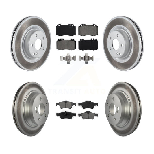 [Avant + Arrière] Kit de disque (revêtu) et plaquette (semi-métallique) de frein pour Mercedes-Benz CLS550 CLS500 E550 KGS-100973