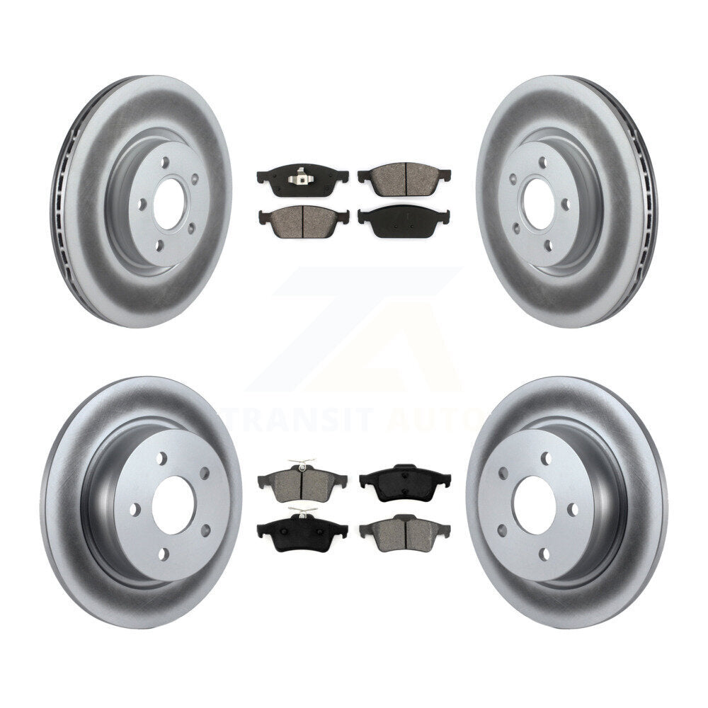 [Avant + Arrière] Kit de disque (revêtu) et plaquette (semi-métallique) de frein pour Ford Escape Connect KGS-100975