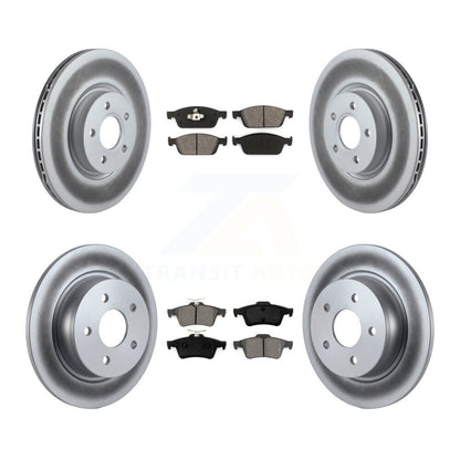 [Avant + Arrière] Kit de disque (revêtu) et plaquette (semi-métallique) de frein pour Ford Escape Connect KGS-100975
