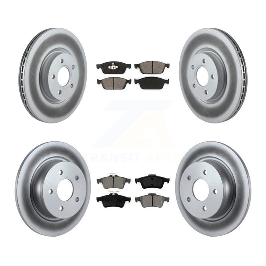 [Avant + Arrière] Kit de disque (revêtu) et plaquette (semi-métallique) de frein pour Ford Escape Connect KGS-100975