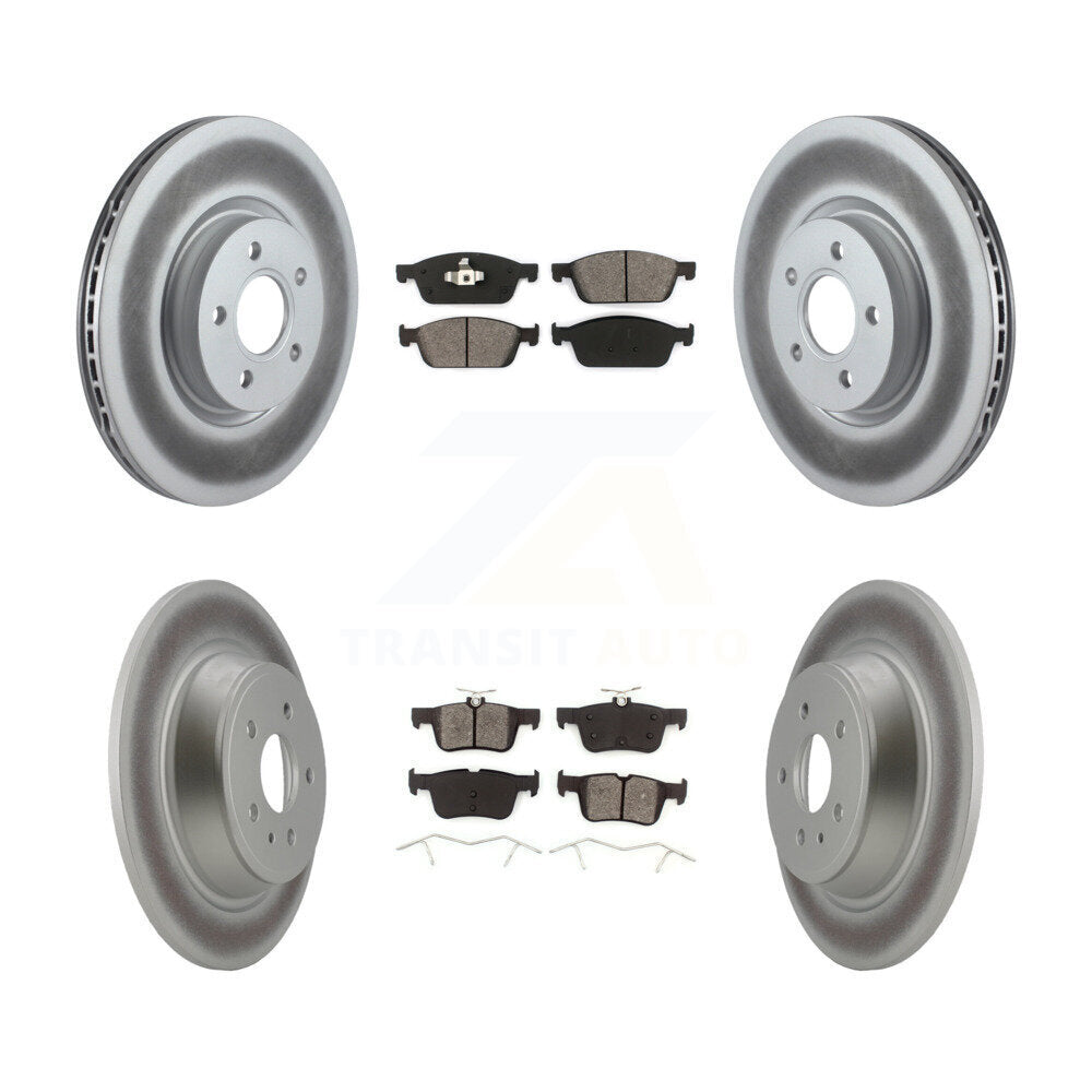 [Avant + Arrière] Kit de disque (revêtu) et plaquette (semi-métallique) de frein pour Ford Escape Lincoln MKC KGS-100976
