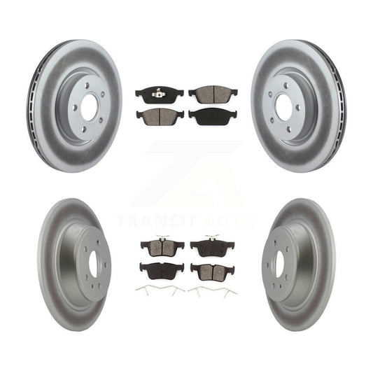 [Avant + Arrière] Kit de disque (revêtu) et plaquette (semi-métallique) de frein pour Ford Escape Lincoln MKC KGS-100976
