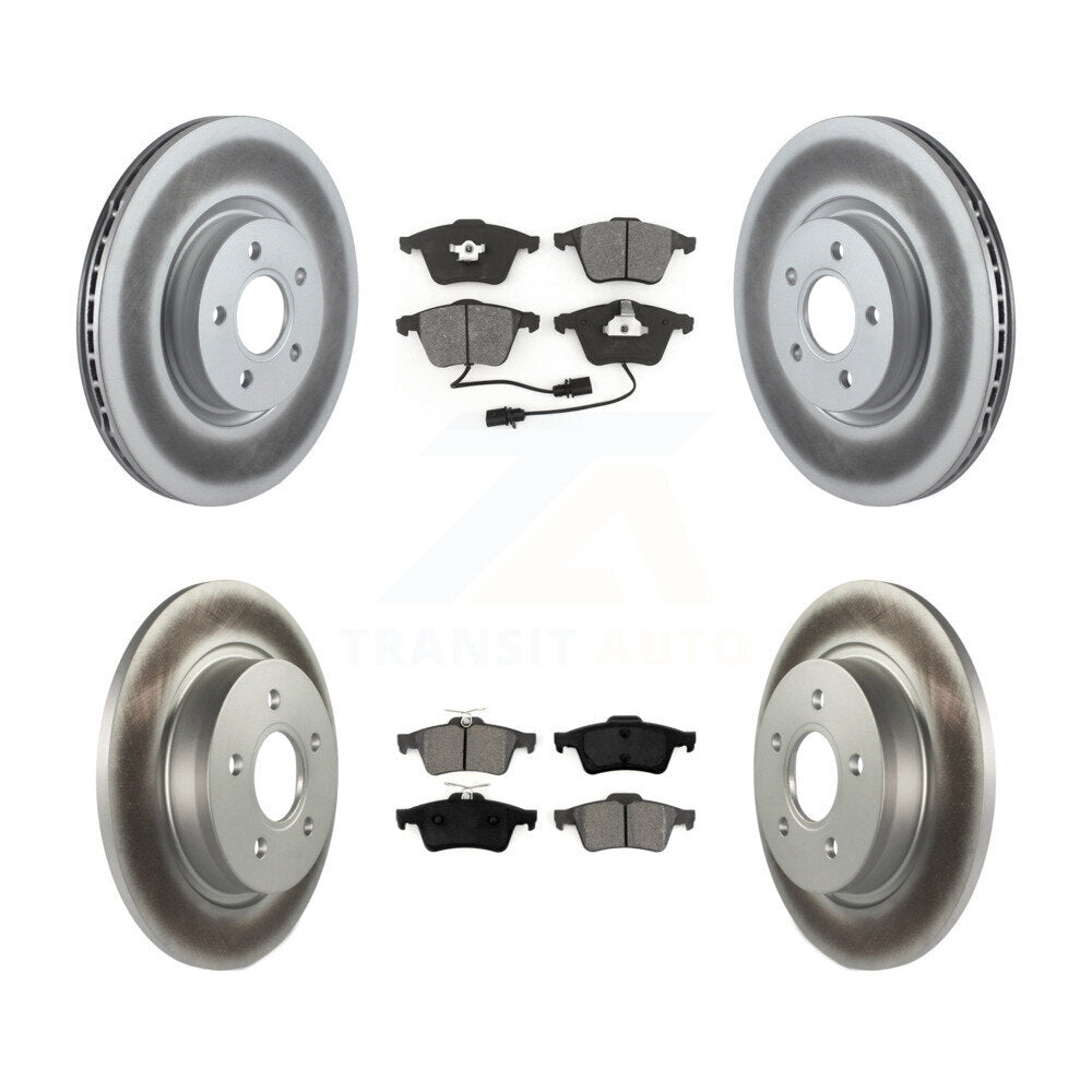 [Avant + Arrière] Kit de disque (revêtu) et plaquette (semi-métallique) de frein pour Volvo S40 C70 V50 avec 320mm Diameter Rotor KGS-100977