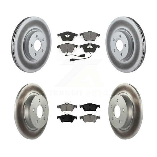 [Avant + Arrière] Kit de disque (revêtu) et plaquette (semi-métallique) de frein pour Volvo S40 C70 V50 avec 320mm Diameter Rotor KGS-100977