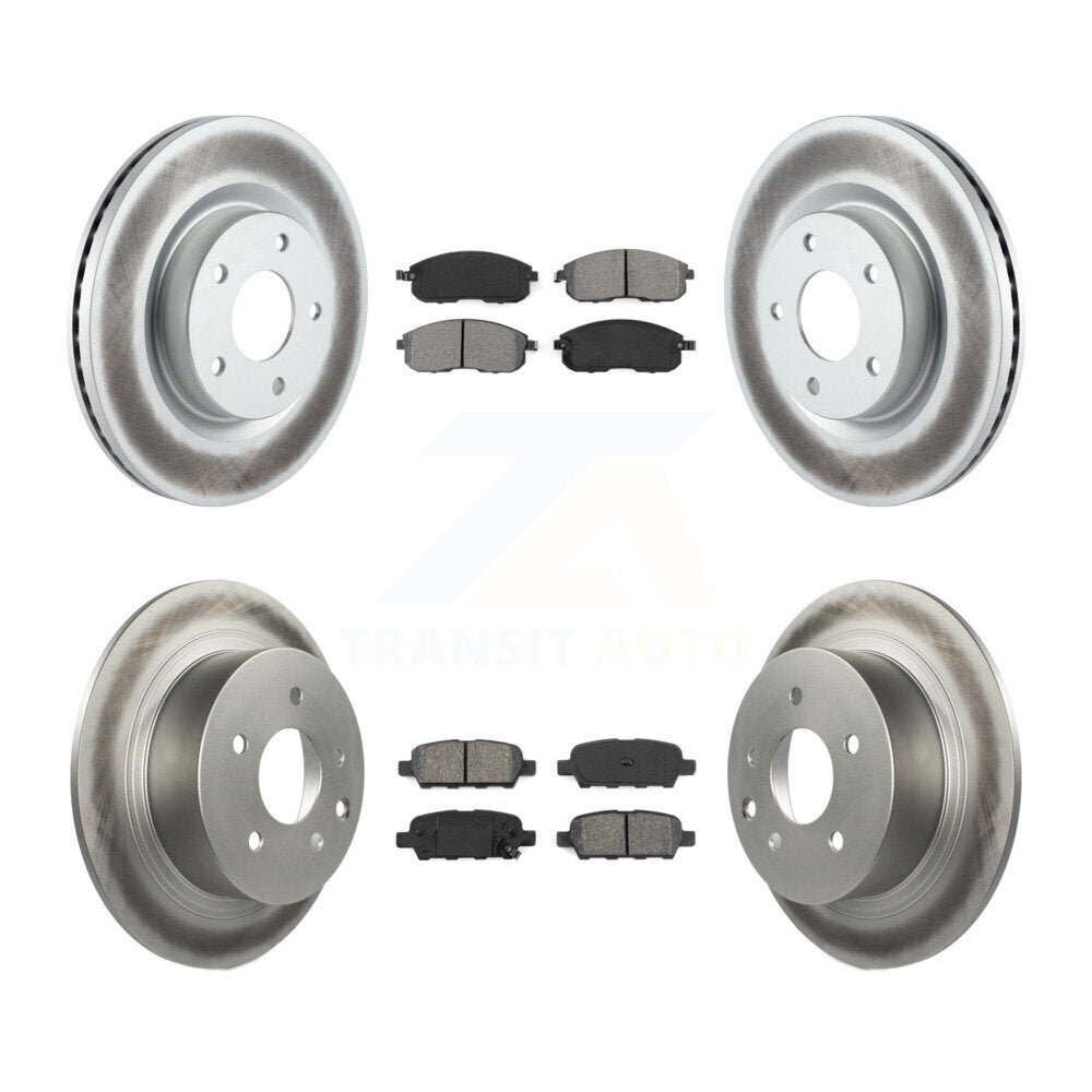 [Avant + Arrière] Kit de disque (revêtu) et plaquette (semi-métallique) de frein pour Nissan Altima KGS-100978
