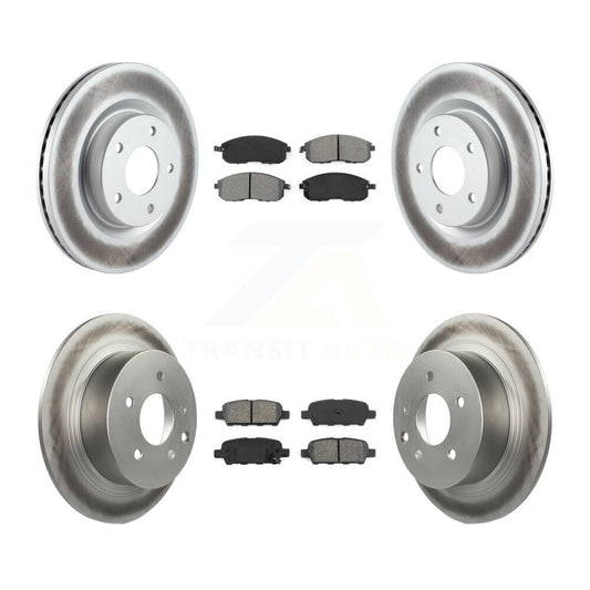 [Avant + Arrière] Kit de disque (revêtu) et plaquette (semi-métallique) de frein pour Nissan Altima KGS-100978