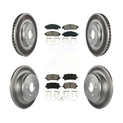 [Avant + Arrière] Kit de disque (revêtu) et plaquette (semi-métallique) de frein pour Honda Pilot Acura MDX ZDX KGS-100979