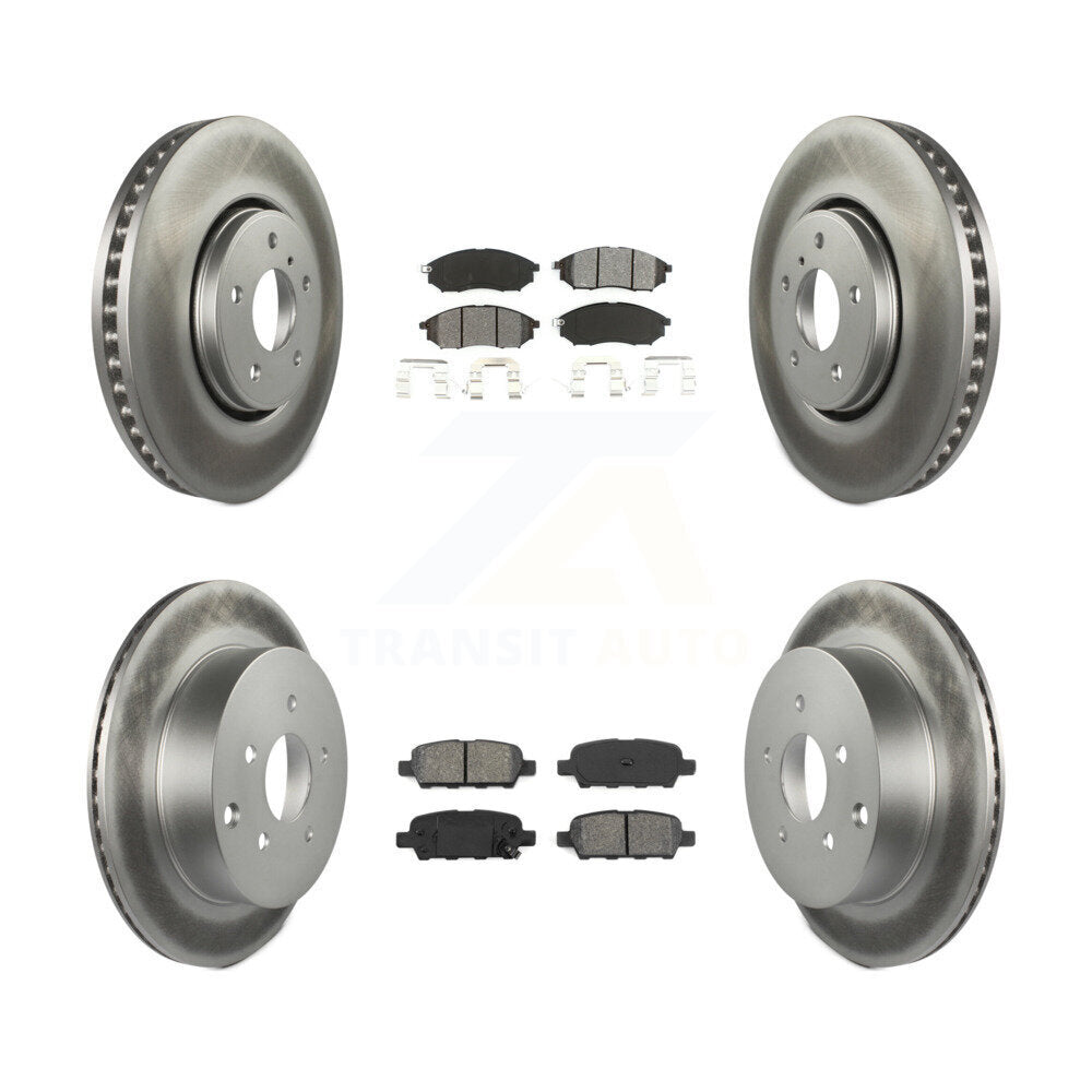 [Avant + Arrière] Kit de disque (revêtu) et plaquette (semi-métallique) de frein pour Infiniti FX35 FX37 QX70 FX45 INFINITI KGS-100980