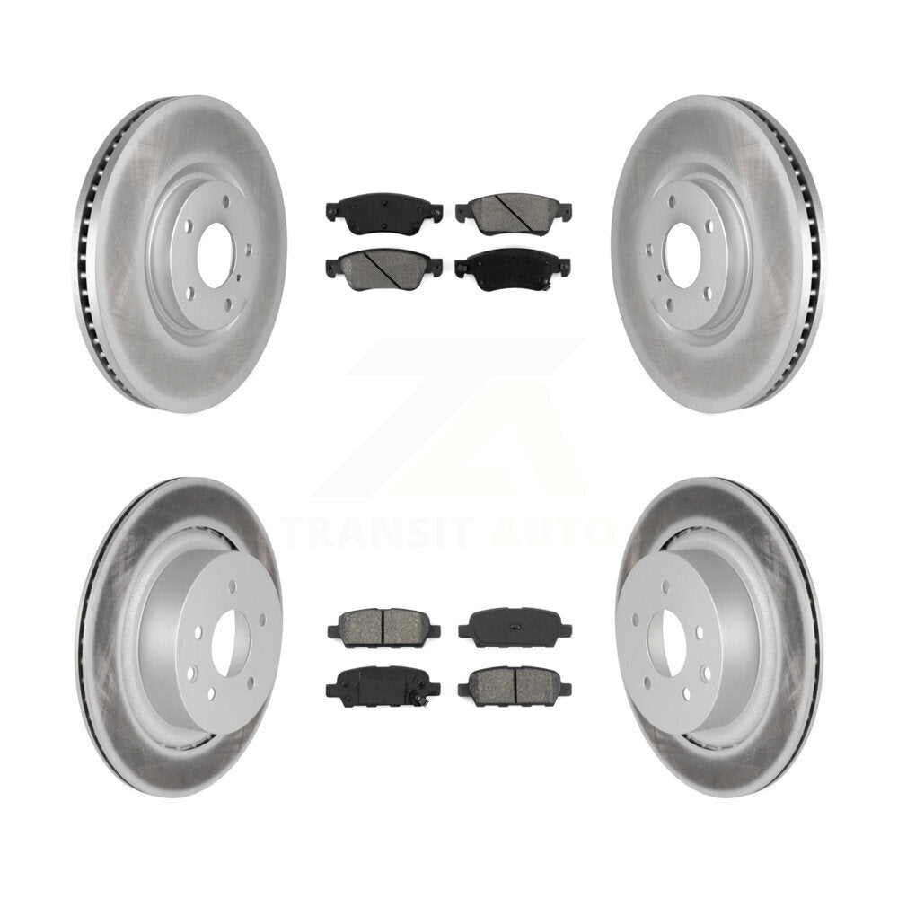 [Avant + Arrière] Kit de disque (revêtu) et plaquette (semi-métallique) de frein pour INFINITI G37 G35 Q60 KGS-100981