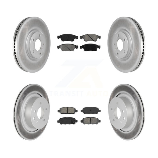 [Avant + Arrière] Kit de disque (revêtu) et plaquette (semi-métallique) de frein pour INFINITI G37 G35 Q60 KGS-100981