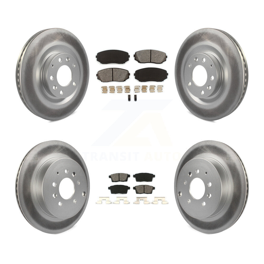 [Avant + Arrière] Kit de disque (revêtu) et plaquette (semi-métallique) de frein pour 2007-2015 Mazda CX-9 KGS-100983