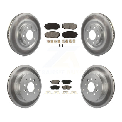 [Avant + Arrière] Kit de disque (revêtu) et plaquette (semi-métallique) de frein pour 2007-2015 Mazda CX-9 KGS-100983