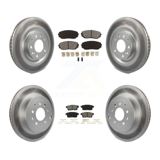 [Avant + Arrière] Kit de disque (revêtu) et plaquette (semi-métallique) de frein pour 2007-2015 Mazda CX-9 KGS-100983