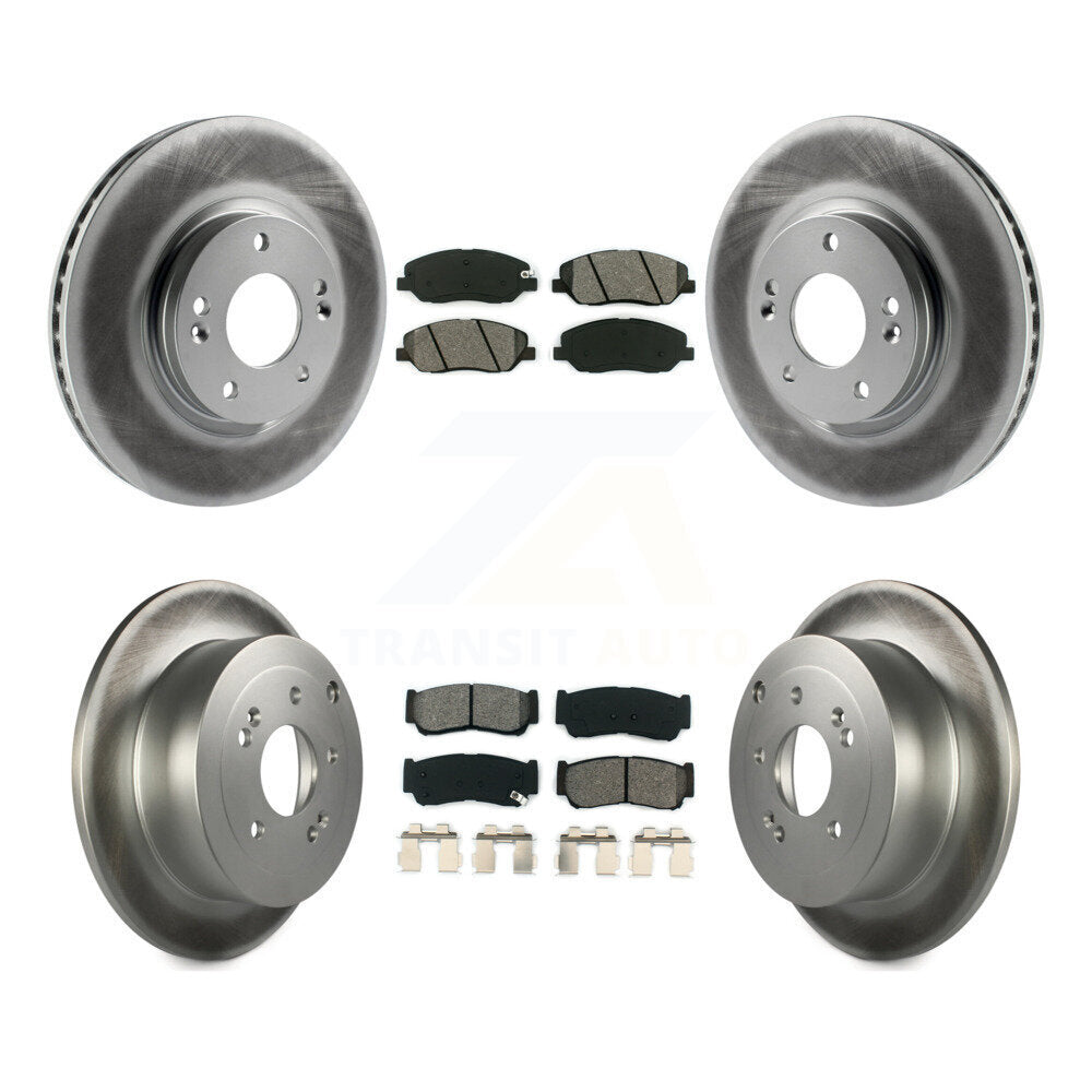 [Avant + Arrière] Kit de disque (revêtu) et plaquette (semi-métallique) de frein pour 2007-2009 Hyundai Santa Fe KGS-100989