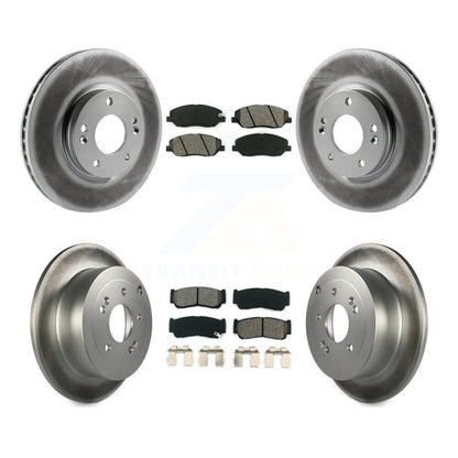 [Avant + Arrière] Kit de disque (revêtu) et plaquette (semi-métallique) de frein pour 2007-2009 Hyundai Santa Fe KGS-100989