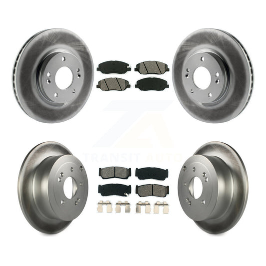 [Avant + Arrière] Kit de disque (revêtu) et plaquette (semi-métallique) de frein pour 2007-2009 Hyundai Santa Fe KGS-100989