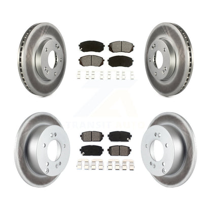 [Avant + Arrière] Kit de disque (revêtu) et plaquette (semi-métallique) de frein pour 2007-2009 Kia Rondo KGS-100990