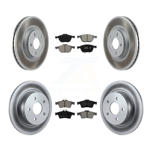 [Avant + Arrière] Kit de disque (revêtu) et plaquette (semi-métallique) de frein pour Ford Escape C-Max KGS-100991
