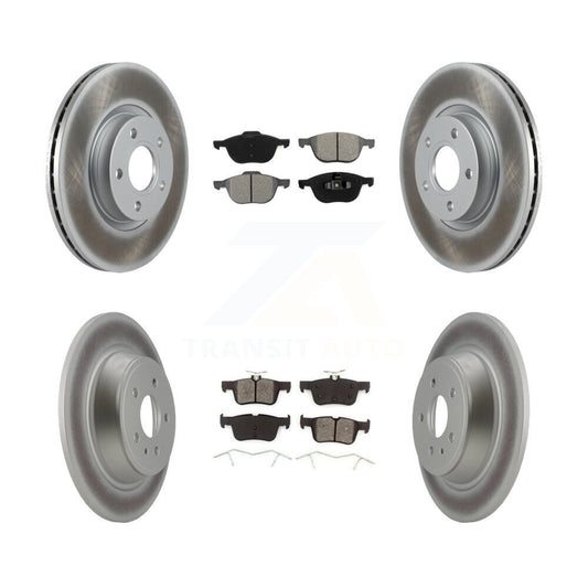 [Avant + Arrière] Kit de disque (revêtu) et plaquette (semi-métallique) de frein pour Ford Escape KGS-100992