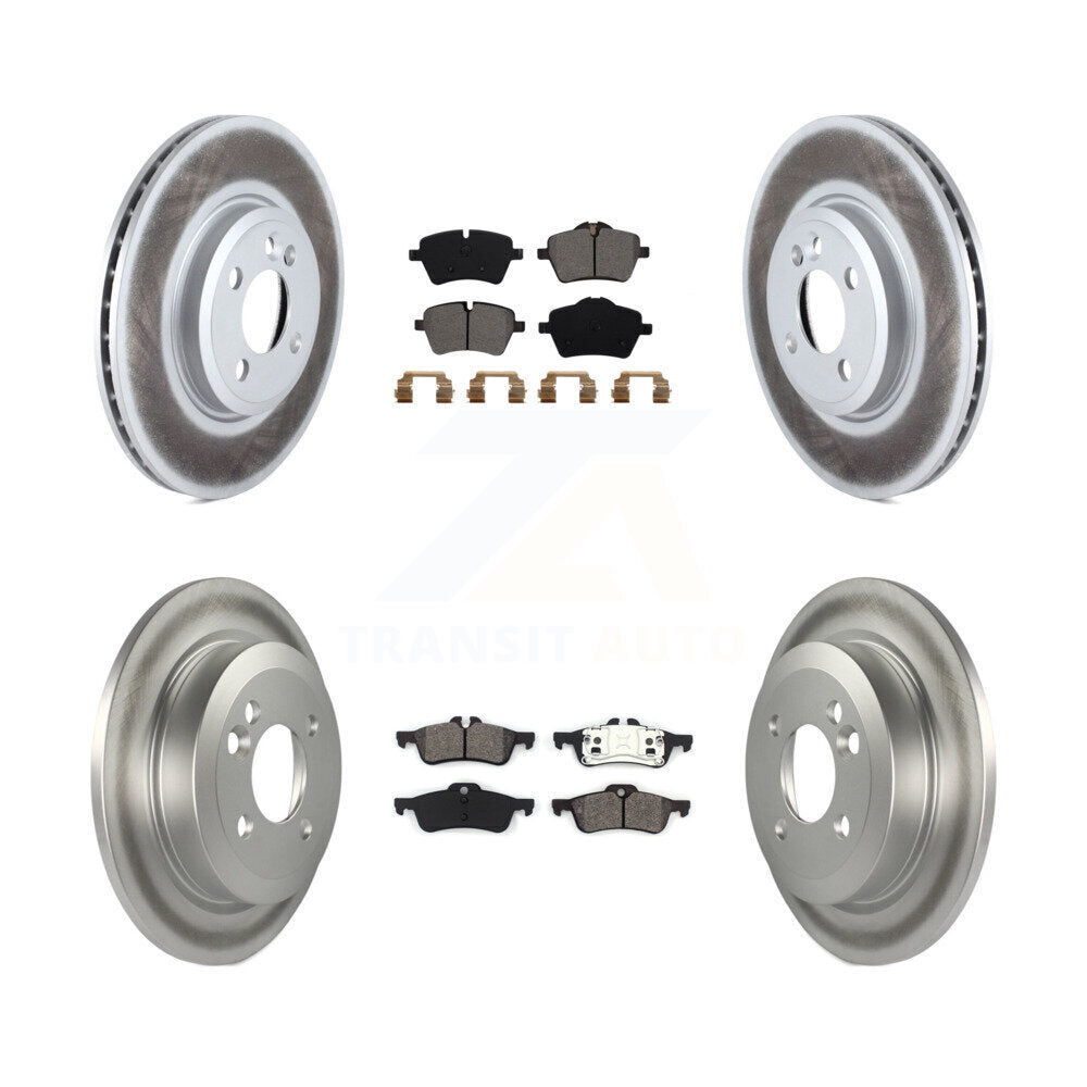 [Avant + Arrière] Kit de disque (revêtu) et plaquette (semi-métallique) de frein pour 2002-2005 Mini Cooper avec 294mm Diameter Rotor KGS-100994