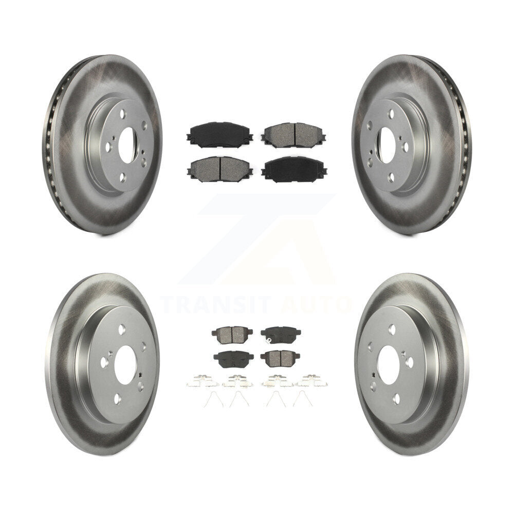 [Avant + Arrière] Kit de disque (revêtu) et plaquette (semi-métallique) de frein pour Toyota Corolla Matrix Pontiac Vibe KGS-101001