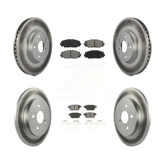 [Avant + Arrière] Kit de disque (revêtu) et plaquette (semi-métallique) de frein pour Toyota Corolla Matrix Pontiac Vibe KGS-101001