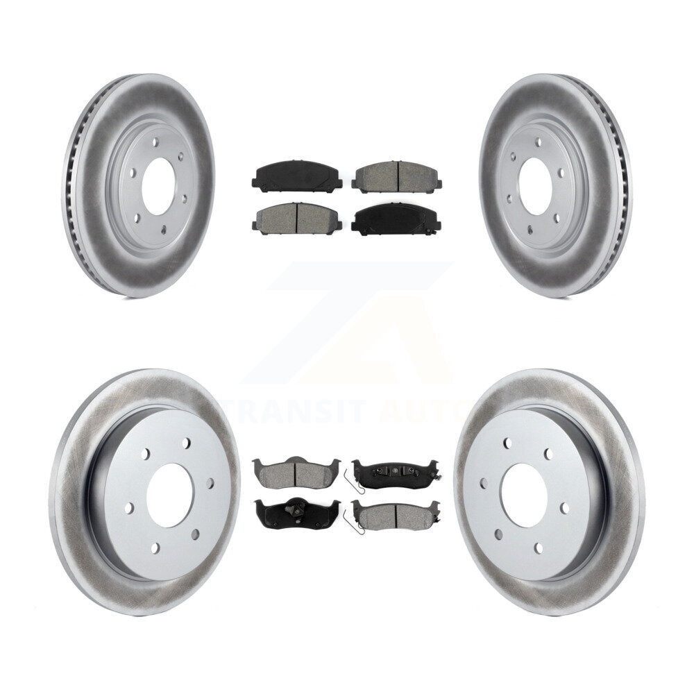 [Avant + Arrière] Kit de disque (revêtu) et plaquette (semi-métallique) de frein pour Nissan Titan Armada Infiniti QX56 INFINITI TITAN KGS-101003