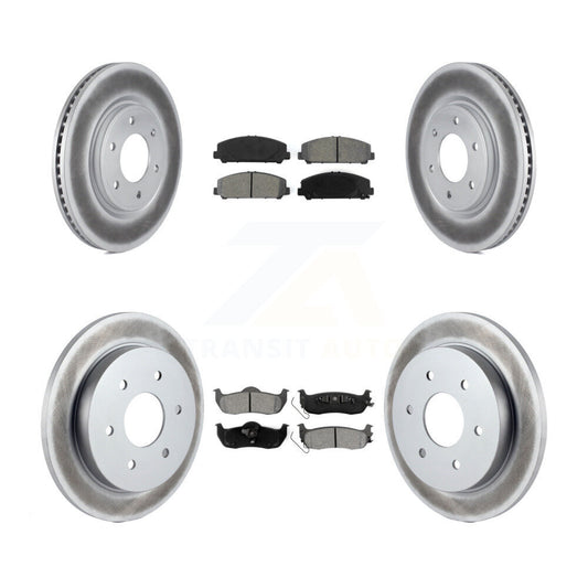 [Avant + Arrière] Kit de disque (revêtu) et plaquette (semi-métallique) de frein pour Nissan Titan Armada Infiniti QX56 INFINITI TITAN KGS-101003