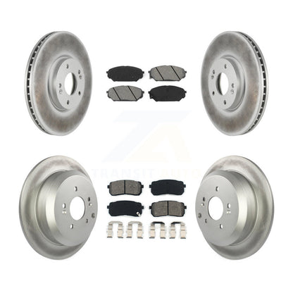 [Avant + Arrière] Kit de disque (revêtu) et plaquette (semi-métallique) de frein pour 2007-2012 Hyundai Veracruz KGS-101005
