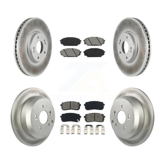 [Avant + Arrière] Kit de disque (revêtu) et plaquette (semi-métallique) de frein pour 2007-2012 Hyundai Veracruz KGS-101005