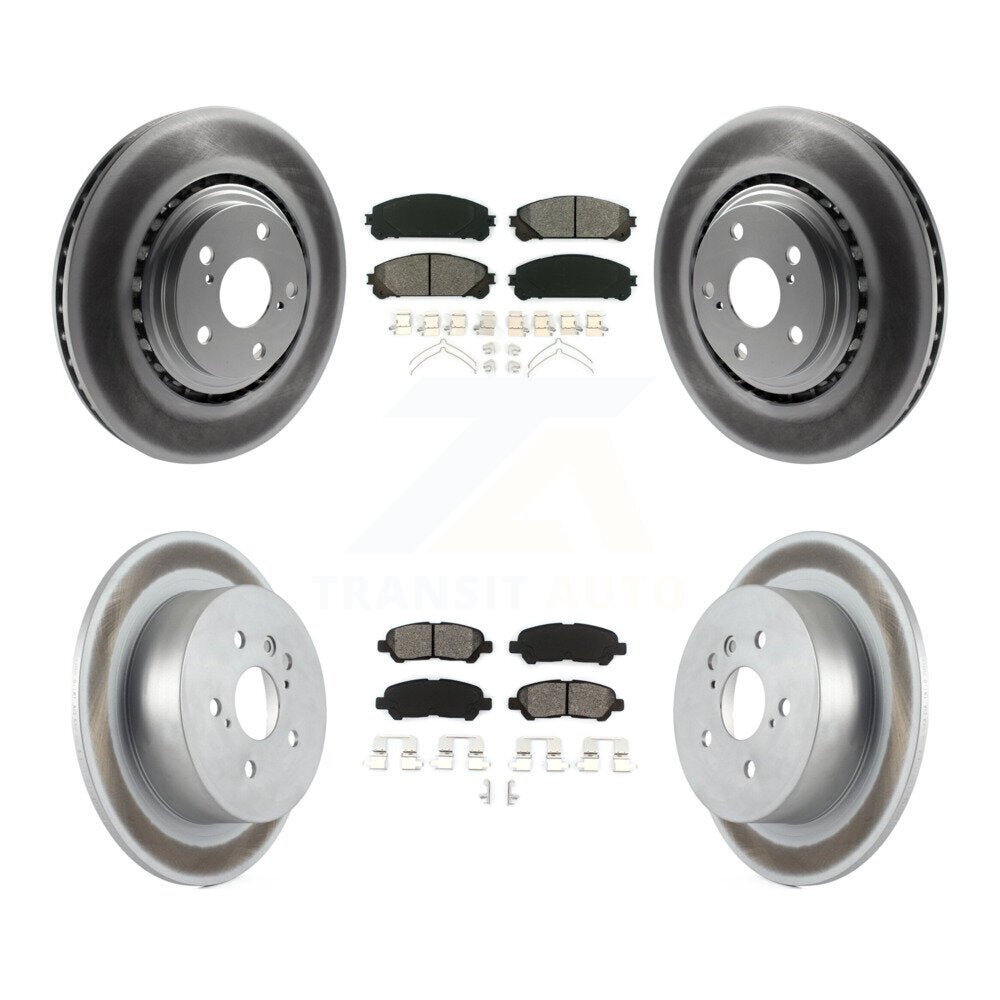 [Avant + Arrière] Kit de disque (revêtu) et plaquette (semi-métallique) de frein pour 2008-2013 Toyota Highlander KGS-101006
