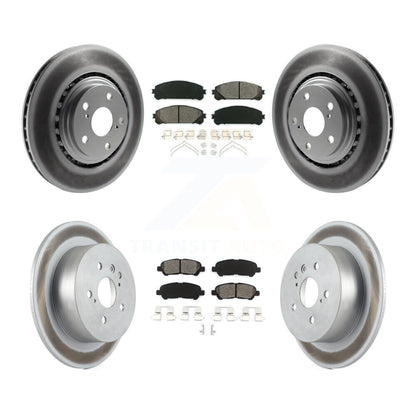 [Avant + Arrière] Kit de disque (revêtu) et plaquette (semi-métallique) de frein pour 2008-2013 Toyota Highlander KGS-101006