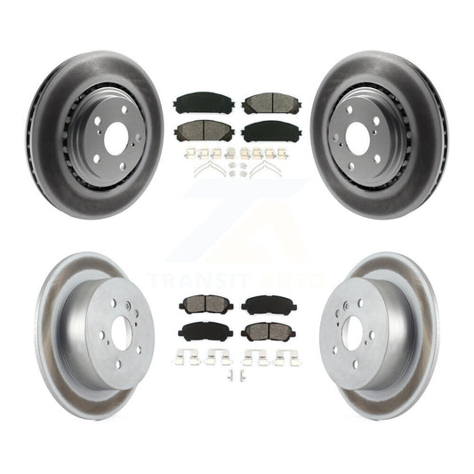 [Avant + Arrière] Kit de disque (revêtu) et plaquette (semi-métallique) de frein pour 2008-2013 Toyota Highlander KGS-101006
