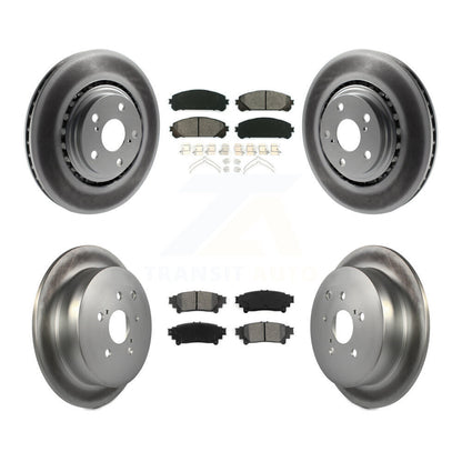 [Avant + Arrière] Kit de disque (revêtu) et plaquette (semi-métallique) de frein pour Toyota Highlander Sienna Lexus RX350 RX450h KGS-101008