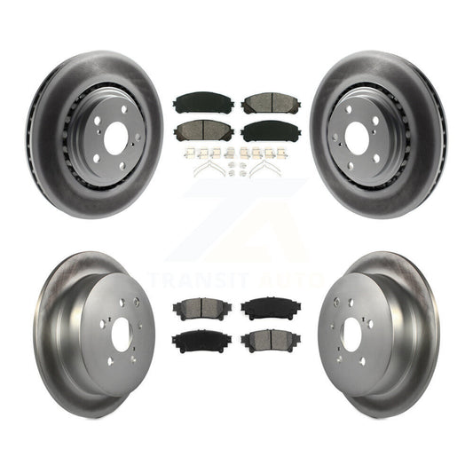 [Avant + Arrière] Kit de disque (revêtu) et plaquette (semi-métallique) de frein pour Toyota Highlander Sienna Lexus RX350 RX450h KGS-101008