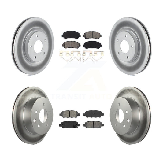 [Avant + Arrière] Kit de disque (revêtu) et plaquette (semi-métallique) de frein pour Nissan Rogue Select KGS-101009