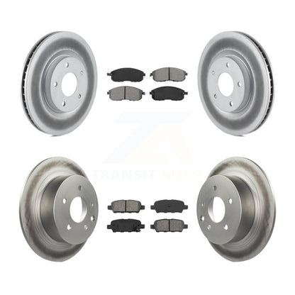 [Avant + Arrière] Kit de disque (revêtu) et plaquette (semi-métallique) de frein pour 2007-2012 Nissan Sentra SE-R KGS-101010