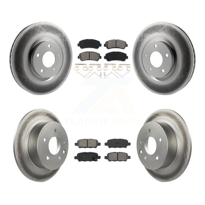 [Avant + Arrière] Kit de disque (revêtu) et plaquette (semi-métallique) de frein pour 2007-2012 Nissan Sentra SE-R Spec V KGS-101011