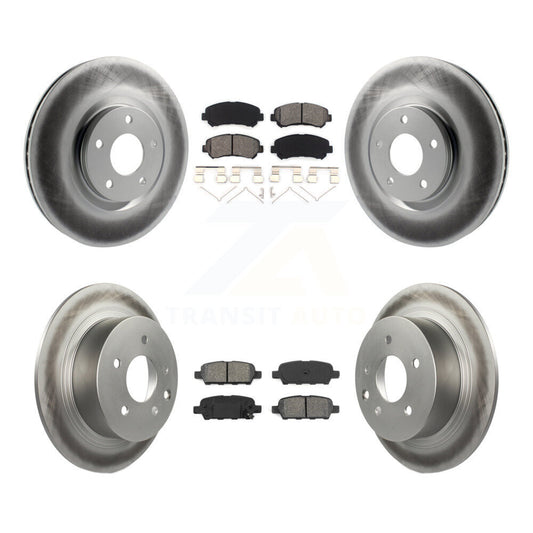 [Avant + Arrière] Kit de disque (revêtu) et plaquette (semi-métallique) de frein pour 2007-2012 Nissan Sentra SE-R Spec V KGS-101011