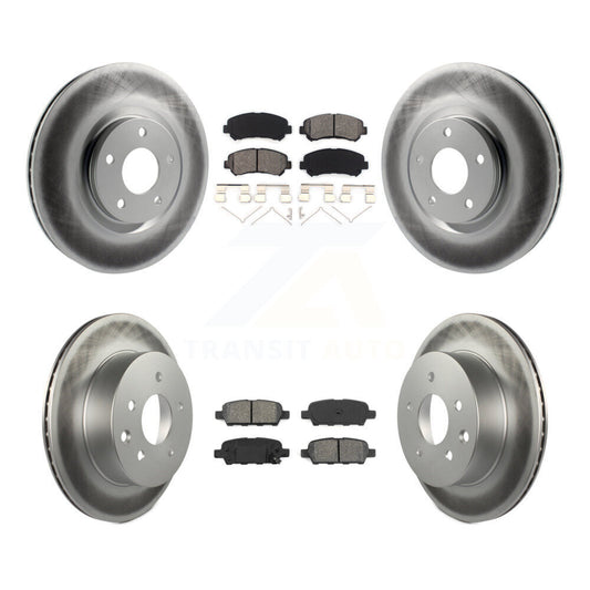 [Avant + Arrière] Kit de disque (revêtu) et plaquette (semi-métallique) de frein pour 2014-2017 Nissan Juke Nismo RS KGS-101012