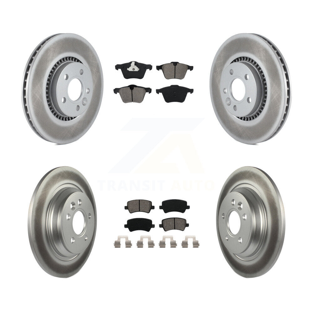 [Avant + Arrière] Kit de disque (revêtu) et plaquette (semi-métallique) de frein pour Volvo S60 V60 Cross Country V70 KGS-101013