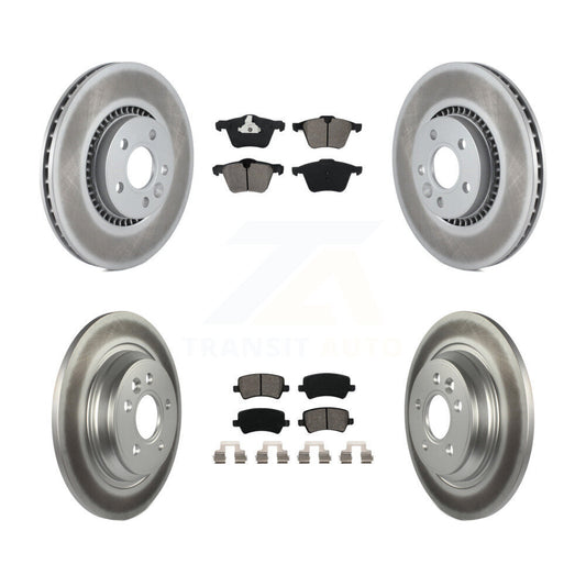 [Avant + Arrière] Kit de disque (revêtu) et plaquette (semi-métallique) de frein pour Volvo S60 V60 Cross Country V70 KGS-101013