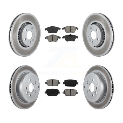[Avant + Arrière] Kit de disque (revêtu) et plaquette (semi-métallique) de frein pour 2008-2011 Land Rover LR2 KGS-101014