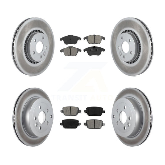 [Avant + Arrière] Kit de disque (revêtu) et plaquette (semi-métallique) de frein pour 2008-2011 Land Rover LR2 KGS-101014