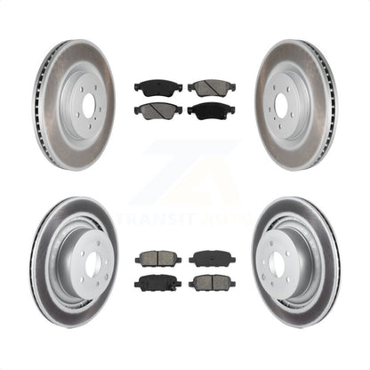 [Avant + Arrière] Kit de disque (revêtu) et plaquette (semi-métallique) de frein pour 2014 INFINITI Q60 Sport sans Package KGS-101021 par Transit Auto