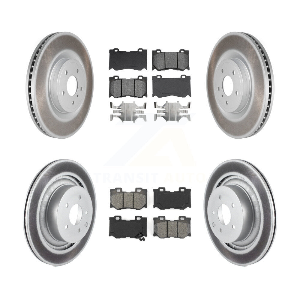 [Avant + Arrière] Kit de disque (revêtu) et plaquette (semi-métallique) de frein pour INFINITI G37 Nissan 370Z Q60 Z KGS-101022